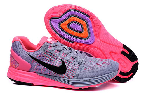 Womens Nike Lunarglide 7 Grey Pink Italy